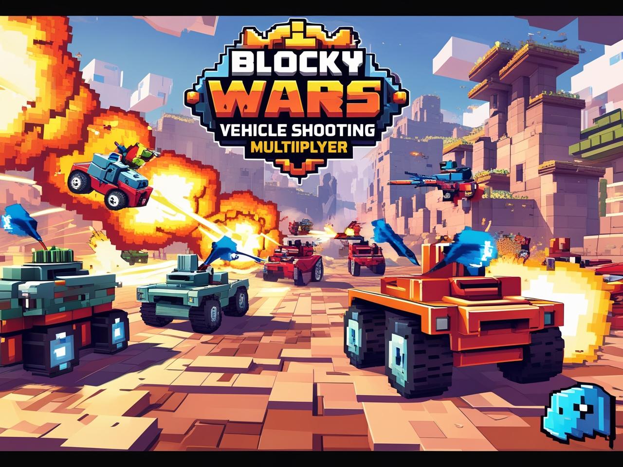 Blocky wars vehicle shooting multiplayer